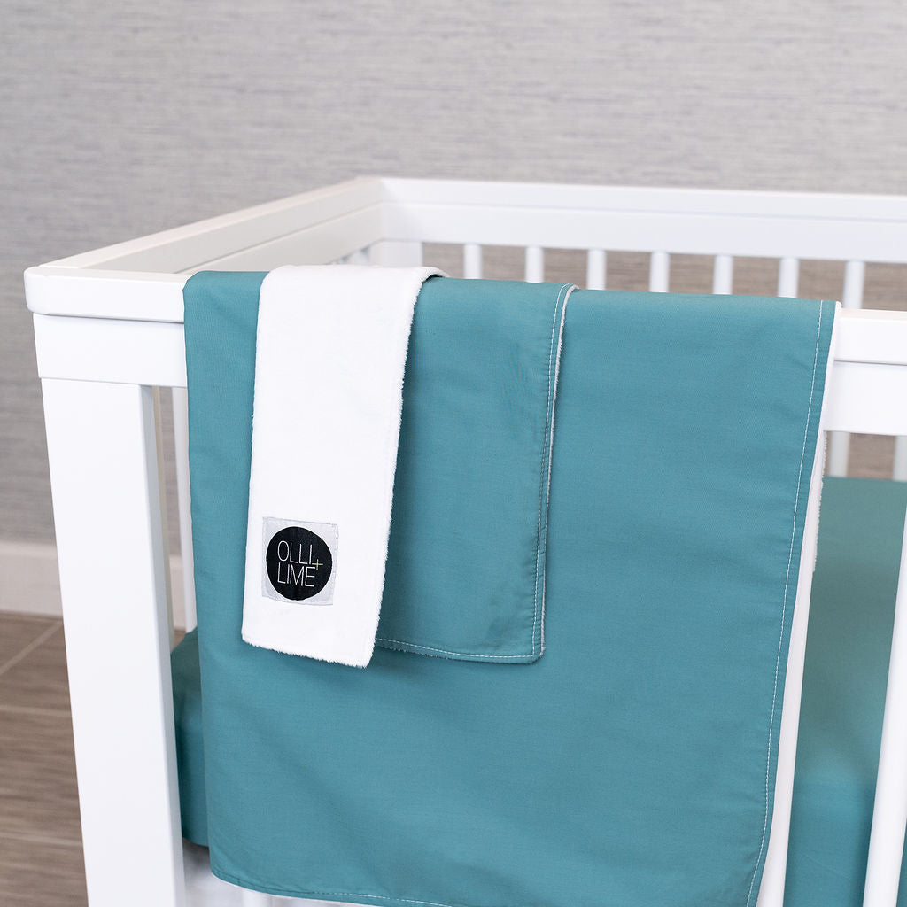 Floaties in the Deep - Deluxe Nursery Bedding Set - Dreamy Blue - Olli+Lime